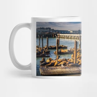 Sea Lions Sunning At Pier 39 Mug